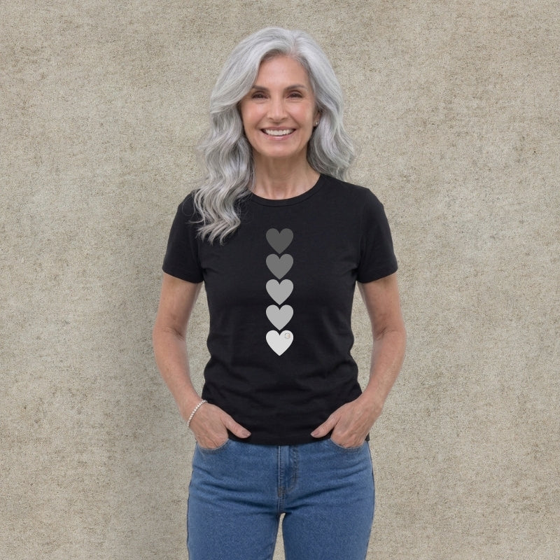Gray Hearts - Camiseta TECH