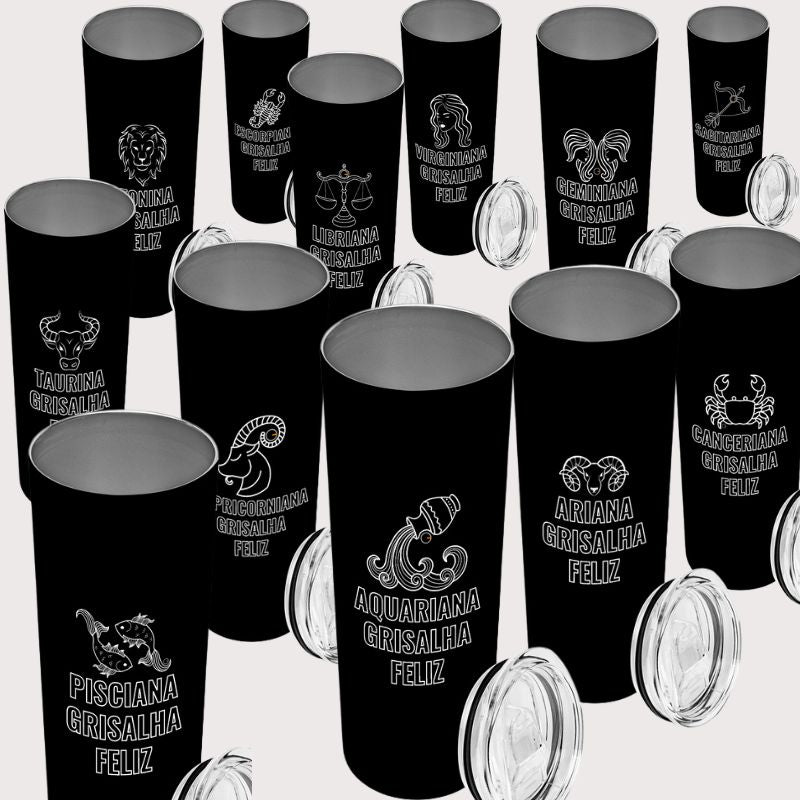 Signos - Grisalha Feliz - Copo térmico 600ml (Frete grátis)