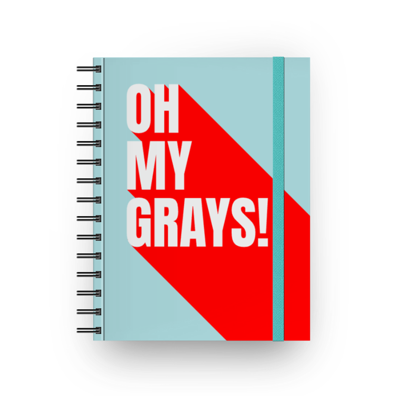 OH MY GRAYS! - Caderno com espiral (Frete Grátis)