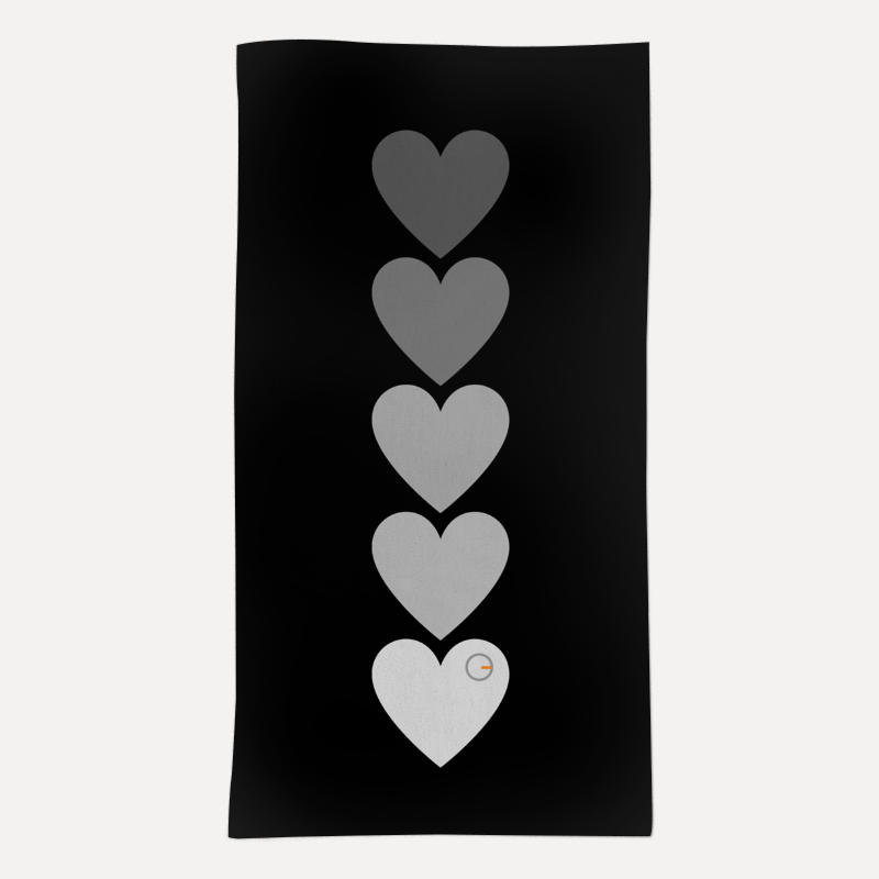 Gray Hearts - Toalha de Praia