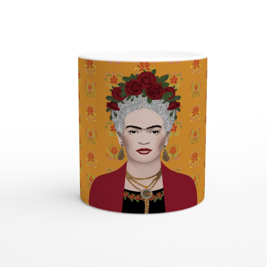 Frida Gris / Orange Garden - Caneca