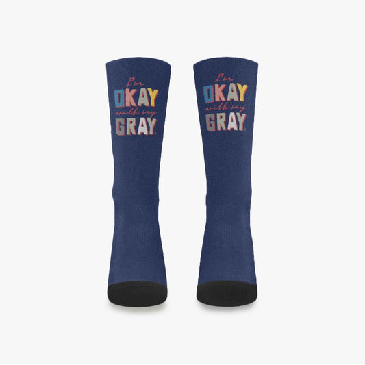 I'm OKAY with my GRAY - Meias (Frete Grátis)