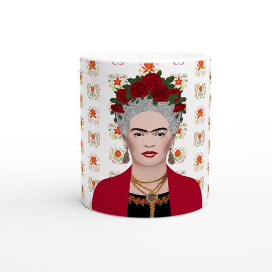 Frida Gris / White Garden - Caneca