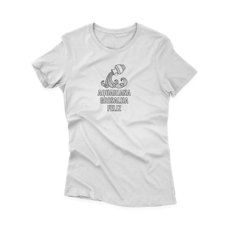 Signos - Grisalha Feliz - Camiseta Premium Feminina (Frete Grátis)