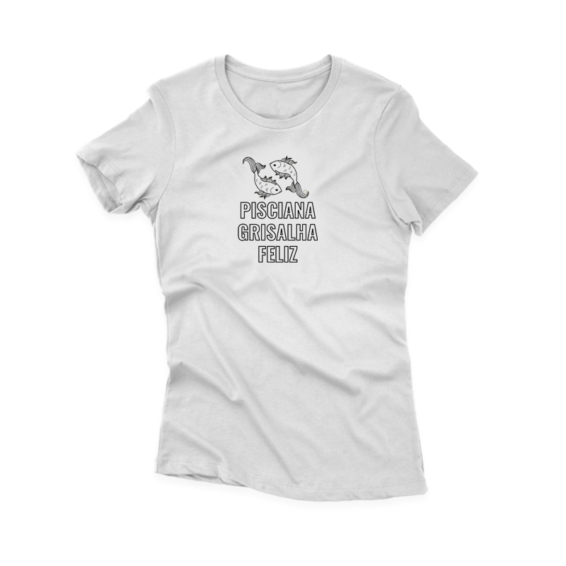 Signos - Grisalha Feliz - Camiseta Premium Feminina (Frete Grátis)