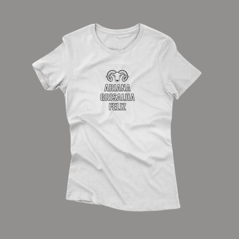 Signos - Grisalha Feliz - Camiseta Premium Feminina (Frete Grátis)