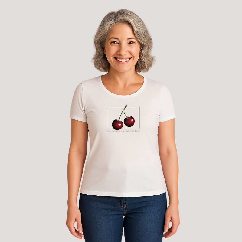 Cereja do Bolo - Camiseta Premium Feminina - Frete Grátis