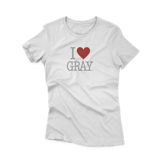 I LOVE my GRAY - Camiseta Premium Feminina (Frete Grátis)