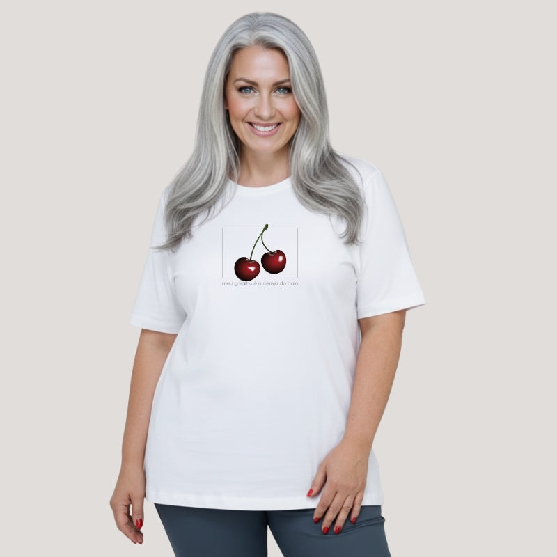 Cereja do Bolo - Camiseta Plus Size (Frete Grátis)