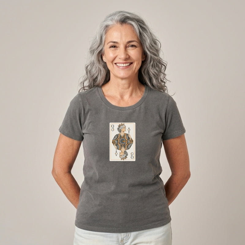 RAINHA DE PRATAS - Camiseta Estonada Feminina