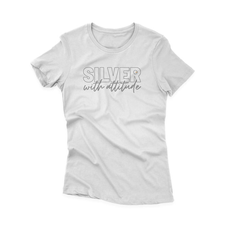 Silver with attitude - Camiseta Premium Feminina (Frete Grátis)