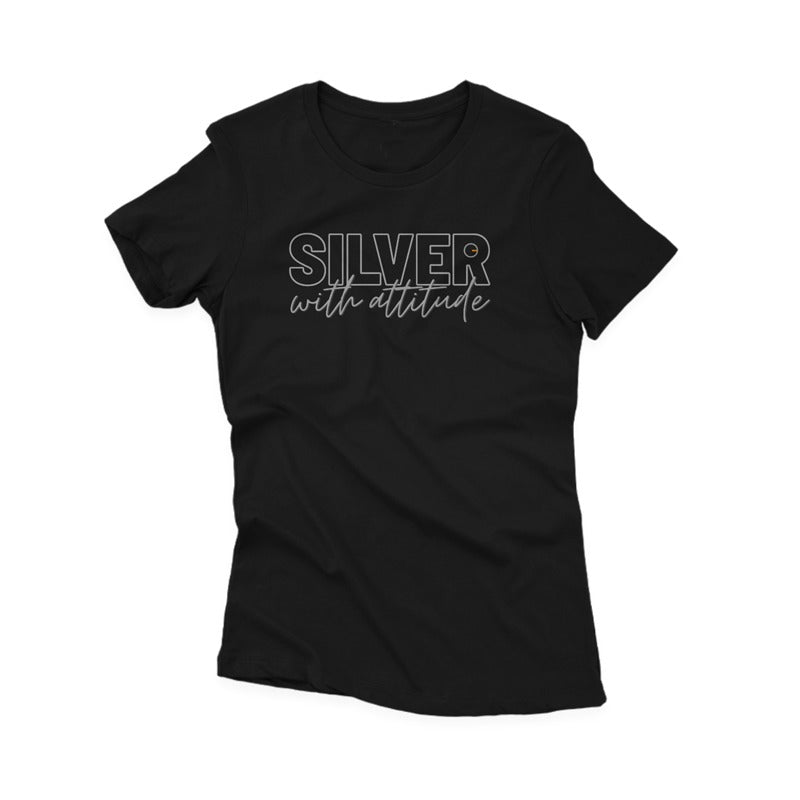 Silver with attitude - Camiseta Premium Feminina (Frete Grátis)