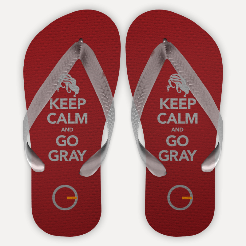 Keep Calm and Go Gray - Chinelo (Frete grátis)