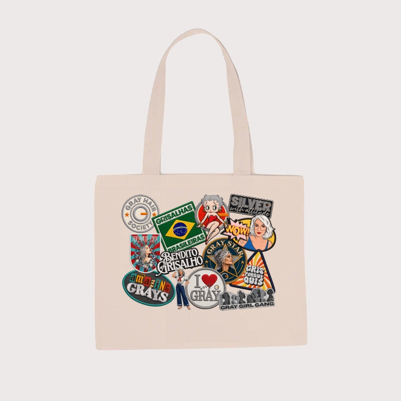 Patches com Efeito Bordado - Ecobag