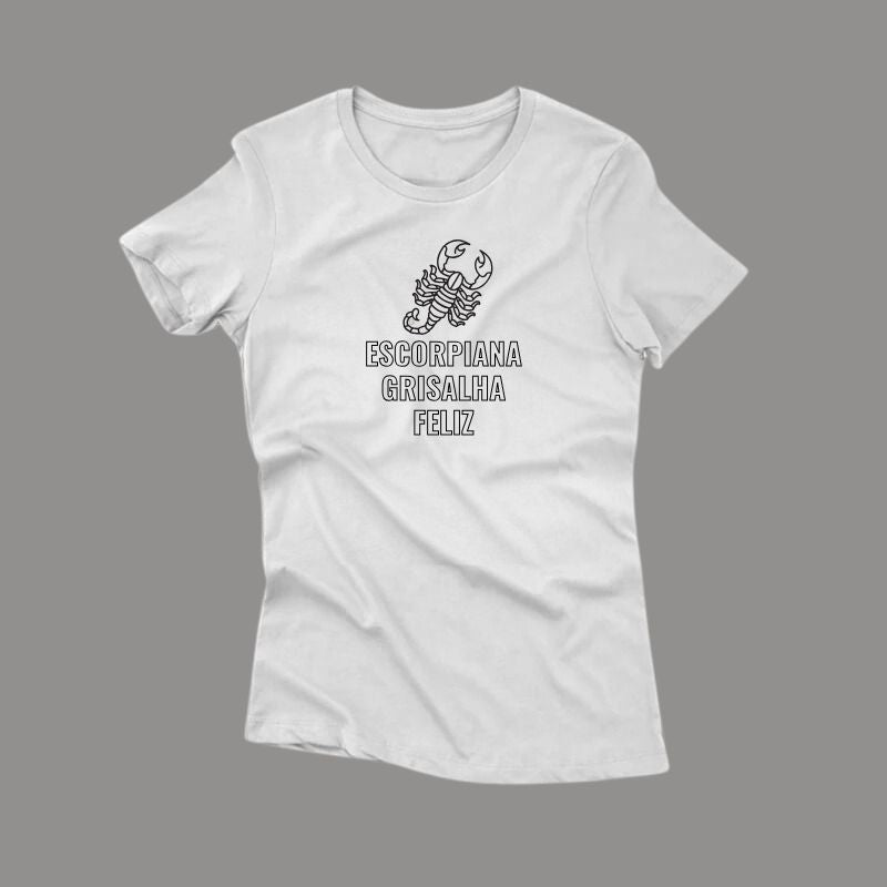Signos - Grisalha Feliz - Camiseta Premium Feminina (Frete Grátis)