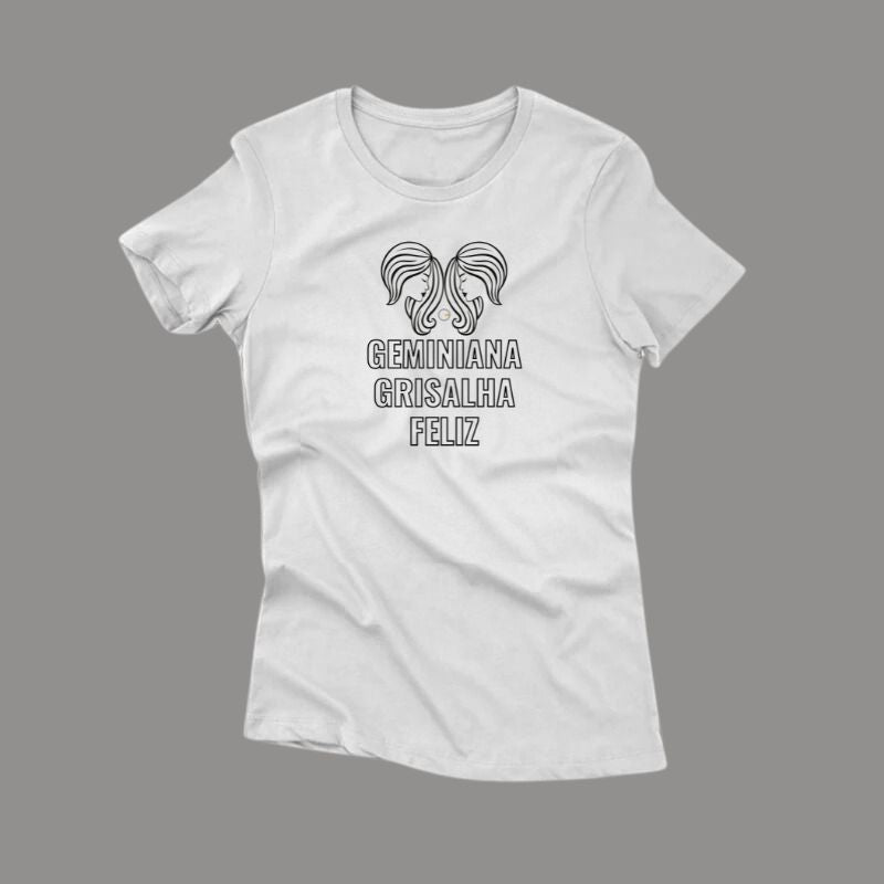 Signos - Grisalha Feliz - Camiseta Premium Feminina (Frete Grátis)