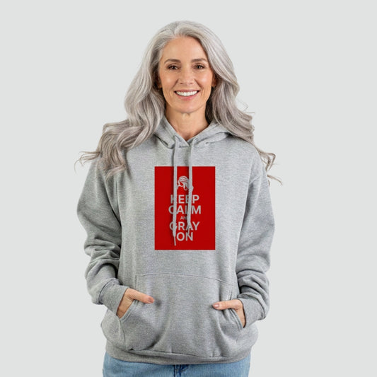 Keep calm and gray on - Moletom canguru com capuz