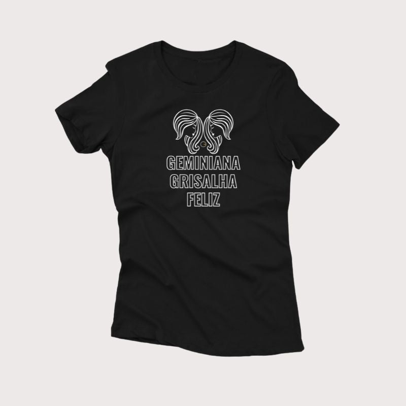 Signos - Grisalha Feliz - Camiseta Premium Feminina (Frete Grátis)