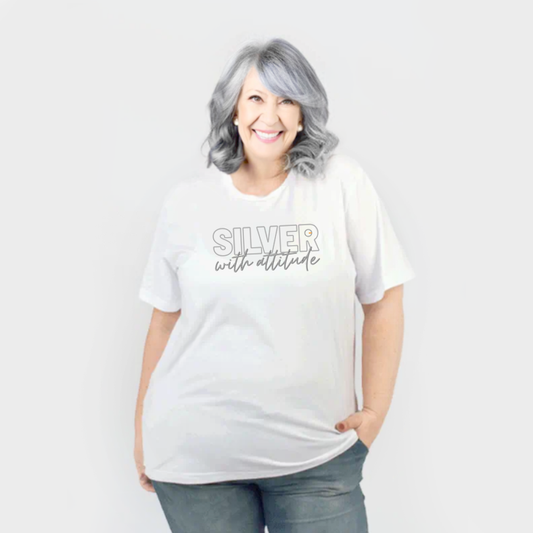 Silver with attitude - Camiseta Plus Size (Frete Grátis)