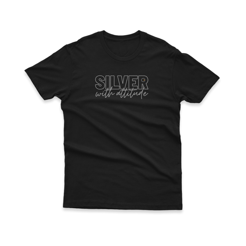 Silver with attitude - Camiseta Plus Size (Frete Grátis)