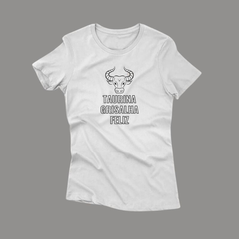 Signos - Grisalha Feliz - Camiseta Premium Feminina (Frete Grátis)