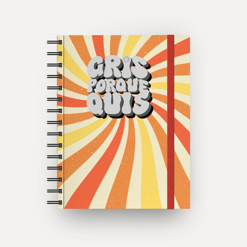 Gris porque Quis - Caderno com espiral  (Frete Grátis)