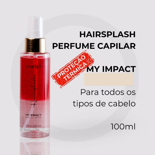 perfume capilar  PARA TODOS OS TIPOS DE CABELOS HAIRSPLASH MY IMPACT DA ZURIEL COSMETICS NA ORGULHO GRAY