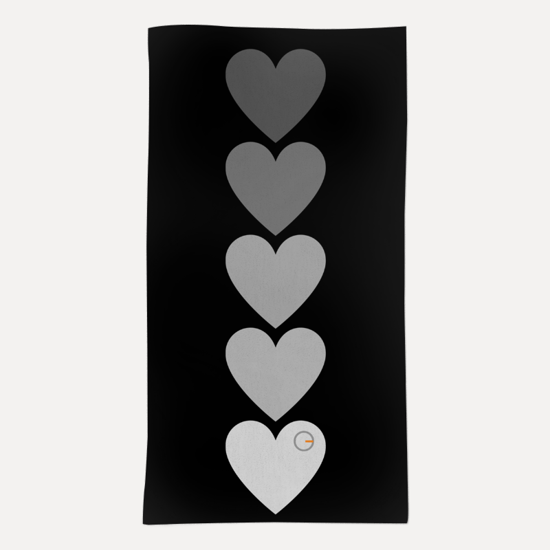 Gray Hearts - Toalha de Praia
